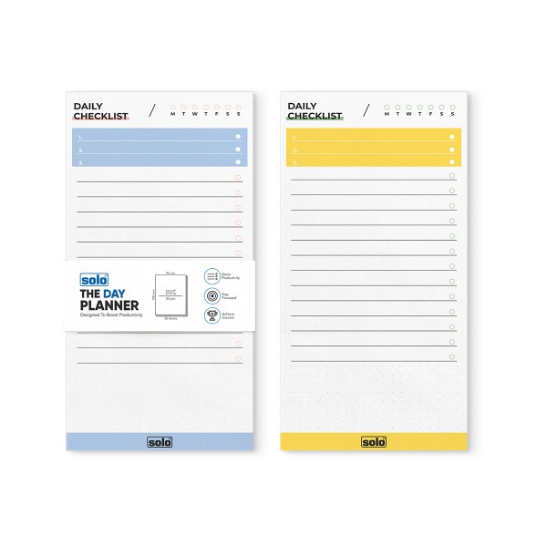 Tear Off Daily Planner | To Do List | For Office, Home & School | B6 | 50 Sheets Per Pad, 80 GSM  (Pack of 2) | TOPB6D2